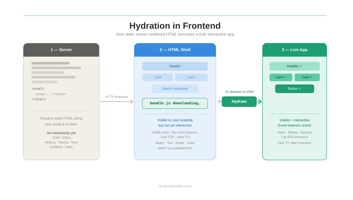 Hydration in Frontend Frameworks: Why We Hydrate
