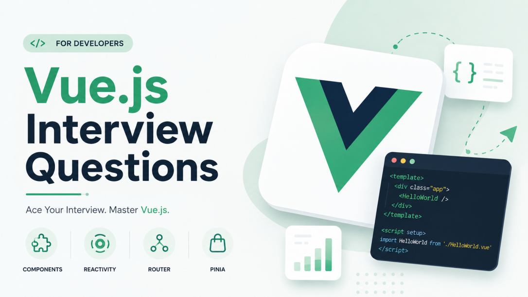 Top 150 Vue.js Interview Questions and Answers (Vue 3, 2026)